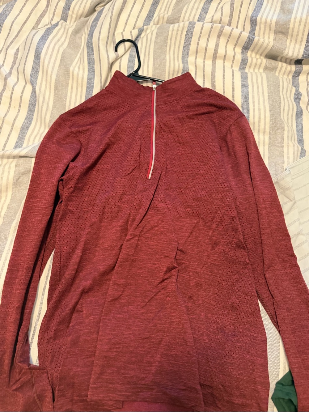 lululemon athletica Men's Maroon Zip-Up Sweater